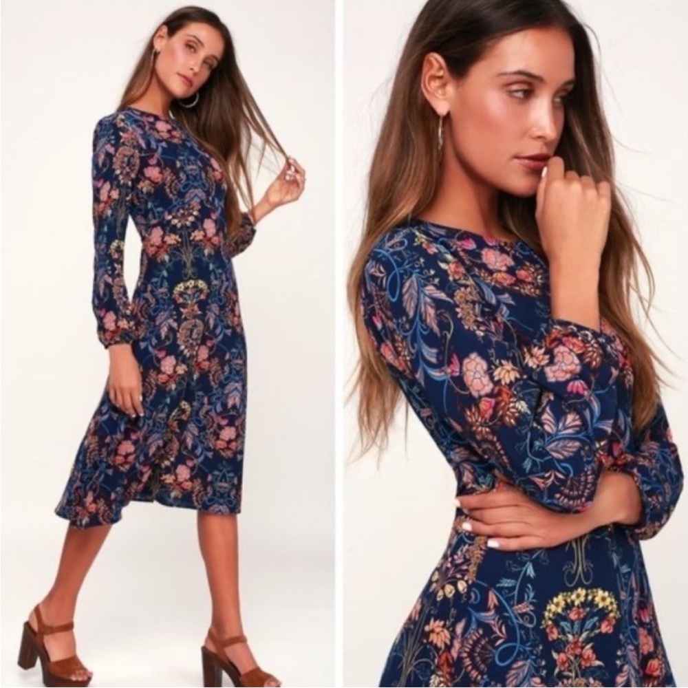 Lulus I. Madeline Garden Splendor Dress M